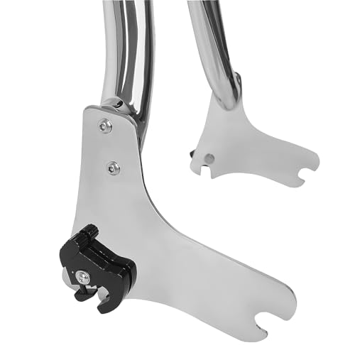 Detachable Chrome Sissy Bar Passenger Backrest Rear Pad Compatible for Harley Davidson Touring 1997-2008 Road King Electra Glide Street Glide FLHR FLHX FLHT FLTR [26 Inches] - Thumbnail 5