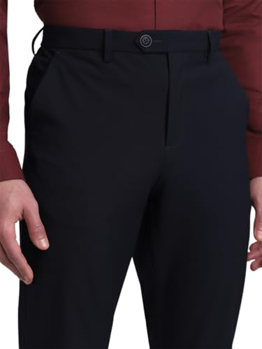 Image of Jack & Jones Men Solid Slim Fit Mid Rise Stretchable Pants