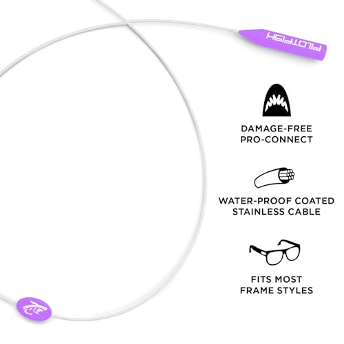 Image of Pilotfish Wire Sunglasses Strap, No-Tail Eyewear Retainer for Glasses, Secure Eyeglass Holder for Sports and Outdoors