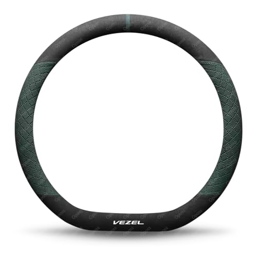 ヴェゼル ハンドルカバー ステアリングカバー 菱形エンボス加工 ヴェゼル二代目 rv系 rv3 rv4 rv5 rv6 汎用 おしゃれ 通気性がよい 滑り防止 オールシーズン対応 普通車 ハンドル 保護カバー カスタム 内装パーツ アクセサリー 車用品(グ