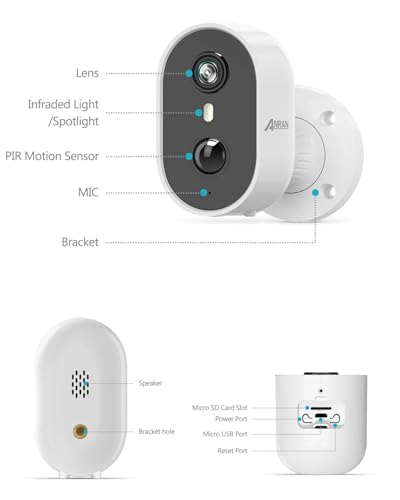 ANRAN 2K Wireless Security Camera Outdoor/Indoor, AI Motion Detection, Color Night Vision Home Security Camera, 2-Way Talk, Spotlight Siren Alarm, Battery Operated Security Camera, Work with Alexa, C2 - Image 7