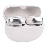 Dilwe Clip-On-Ohrhörer, Kabellose Bluetooth 5.3-Kopfhörer mit Weichem Silikonkissen und Dynamischen Treibern, Wasserdicht nach IPX5 für Laufen und Sport (Grau-weiß)