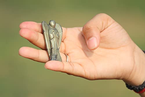 Figurines d'ange de poche en pyrite Prajet, 5 cm, pierre précieuse, thérapie spirituelle divine par les cristaux, ange gardien sculpté, ange en cristal, cadeaux de fête