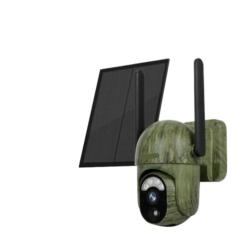 KVBRUI Cámara de Seguridad Solar de 4MP 4G WiFi for Exteriores Detección de Humanos/Animales Cámara de Vida Silvestre Impermeable IP66 de conversación bidireccional(4MP 4G Add 128G)
