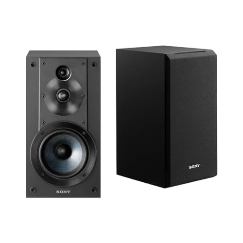 Sony SSCS5 3-Way 3-Driver Bookshelf Speaker System (Pair) – Black