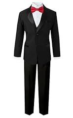 Black Suit True Red Bowtie