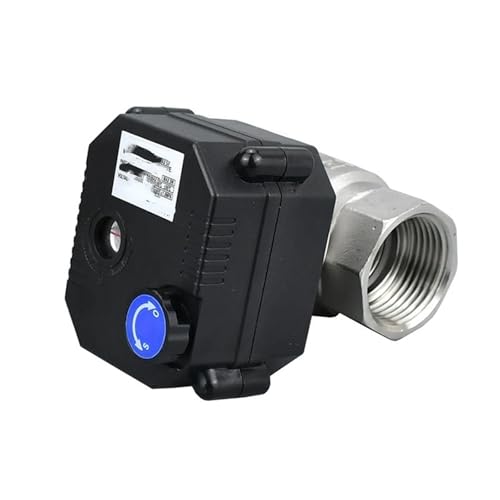 Vanne motorisée 12V 24V avec interrupteur manuel DN32 inox - 2
