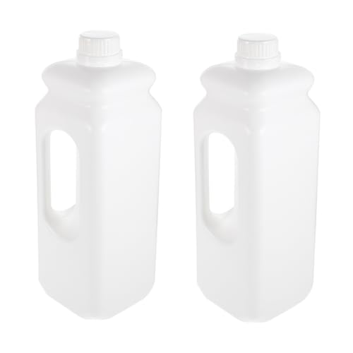 FUNNETOYU 2 piezas Jarra de Agua Reutilizable de Bidón Plástico Hermético con Tapa Diseño Ergonómico para Almacenamiento Seguro y Transporte Fácil Reutilizable