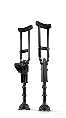 Muleta de rodilla – Ayuda ergonómica de movilidad con rodilleras de seguridad, soporte de aluminio ligero para lesiones de una sola pierna