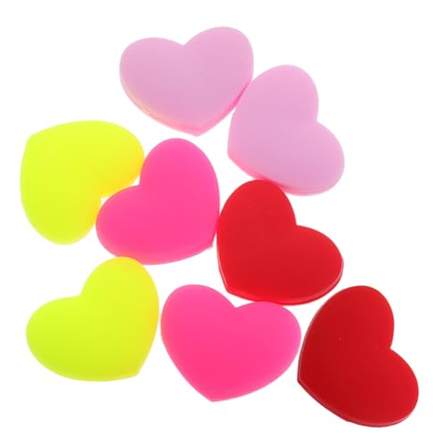 Hemoton 6 Pack Heart-Shaped Tennis Racket Dampeners Vibration Reduction for Boys and Girls Adults Sturdy Silicone Material Compatible Rackets