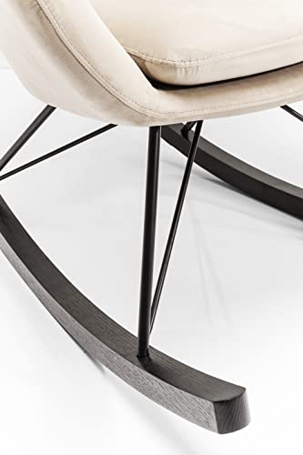 Kare Design sedia a dondolo Oslo, crema, altezza