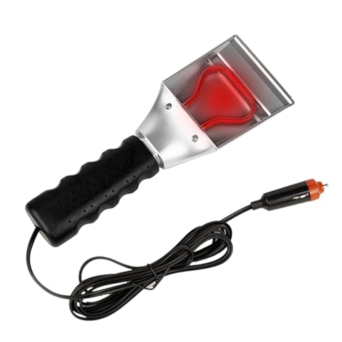 Kioriur - Rascador de hielo eléctrico para parabrisas de 12 V, rascador de nieve con calefacción, herramienta de eliminación de nieve, pala de hielo para parabrisas de coche