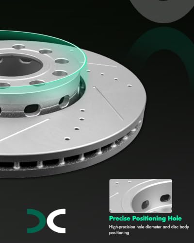 Image of SCITOO Front Brake Rotors 2x Drilled & Slotted Brakes Rotor:34055