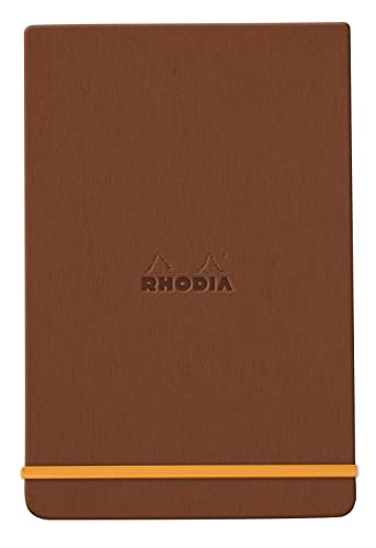 RHODIA 194341C, Rigid Copper Webnotepad Notebook, A6, Lined, 192 Detachable Pages, Ivory Clairefontaine Paper 90 g/m