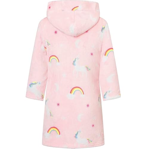 Boys Girls Bathrobes, Kids Hooded Bathrobes Plush Soft Flannel Robes Sleepwear Gift for Boys Girls2