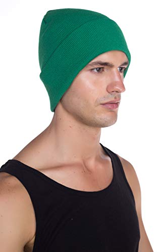 Image of Top Level Beanie Men Women - Unisex Cuffed Plain Skull Knit Hat Cap