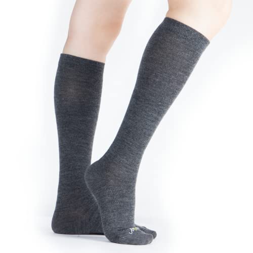 ja vie JAVIE Merino Wool Compression Socks for Women & Men Comfy Warm Knee High Stockings Lightweight (15-20mmHg)3
