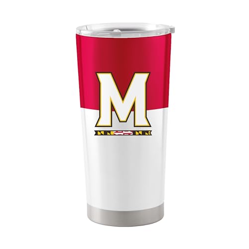 Image of Logo Brands 20 oz Powder Coat Tumbler- Insulated Tumbler with Lid for Water, Iced Tea or Coffee, Smoothie and More