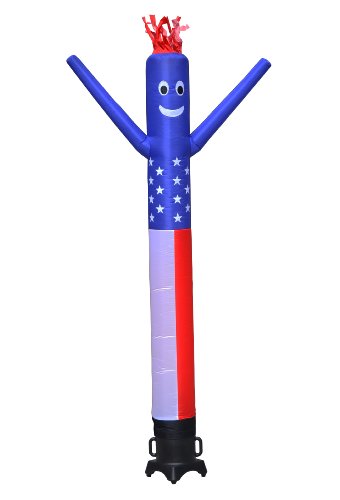 LookOurWay American Flag Themed Air Dancers Inflatable Tube Man Attachment, 10-Feet (No Blower)