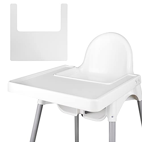 Mantel individual para silla alta, duradero para IKEA, limpio e higiénico, adecuado para IKEA Antilop Highchai, para niños pequeños y bebés (blanco)