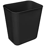 Nipogear 3 Gallons Efficient Trash Can Wastebasket, Fits Under Desk, Kitchen, Home, Office (Black, 3 Gallons)