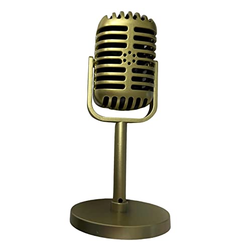 Image of ATORSE Classic Retro Vintage Style Microphone Prop Photography Props Old Mic Golden|Musical Instruments & Gear|Pro Audio Equipment|Microphones & Wireless Systems