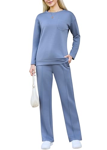 difficort Sweatsuits Women 2 Piece Outfits Fall Casual Tracksuit Wide