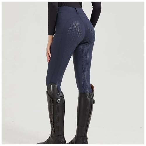 Pantalon equitation femme anti irritation en tricot respirant moulant gris S