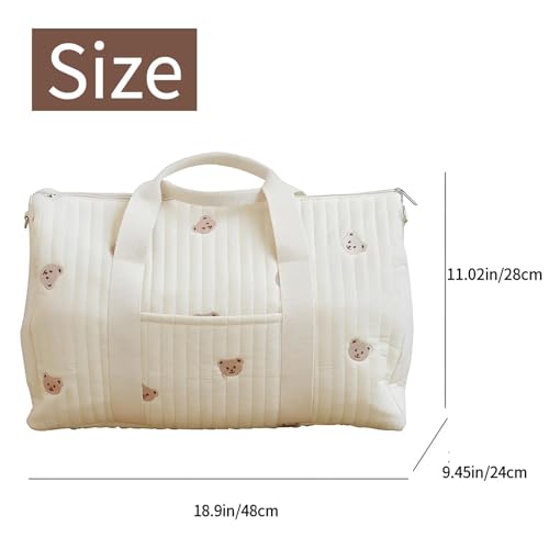 Maternity Bag Mommy Bag,18.9 Inch Large Capacity Women's Travel Bag, Fold Able Hospital Women's Delivery Bag, Hospital Travel Essentials Tote Bag3