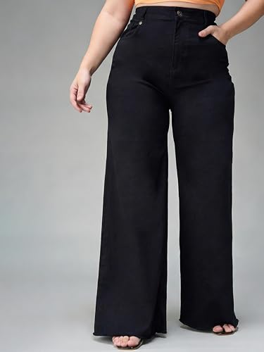 Image of Miss Chase A+ Women's Bootcut High Rise Regular Length Stretchable Denim Jeans