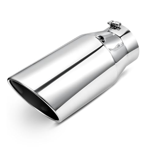 EVIL ENERGY 5 to 7 Diesel Exhaust Tip for Trucks Universal Bolt-On Polished Stainless Steel 15 Length
