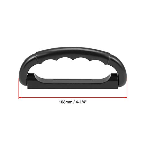 Image of uxcell Luggage Handle Pull Plastic 4-1 /4-Inch Length Luggage Suitcase Handle Grip Black 2Pcs