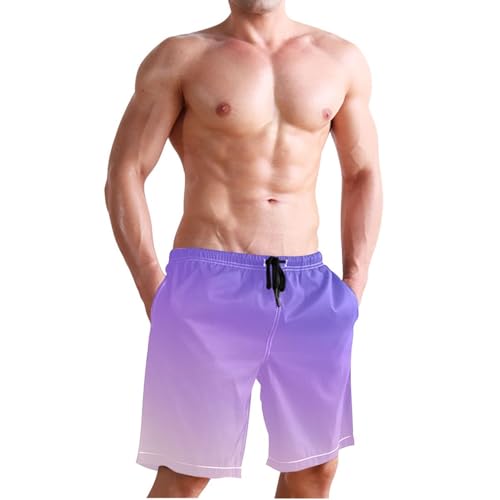 Short de bain pour homme violet dégradé maillot de bain moderne short de plage - 4
