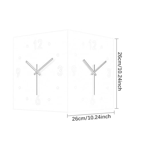 Horloge murale double face design industriel en métal jaune de haute qualité