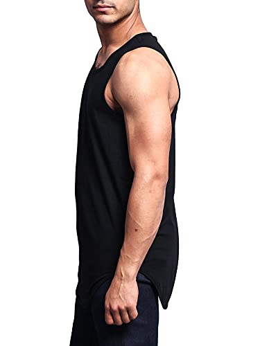 Solid Color Long Length Curved Hem Tank Top4