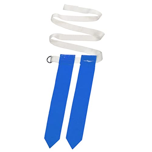 BESPORTBLE Flag Football Training Kit 8-pc Set with 2 White 2 Blue Waist Belts (White Yellow) 4 Training Disc Cones