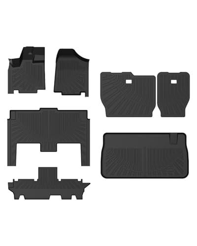 Cartist Floor Mats and Cargo Liner Fit for Dodge Grand Caravan 7 Seats 2011-2018 2019 2020 2021 All Weather Floor Mat Grand Caravan Accessories Heavy Duty Carpet Protection