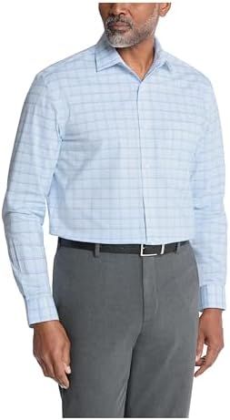 Van Heusen Mens Dress Shirt Regular Fit Ultra Wrinkle Free Flex Collar Stretch Check