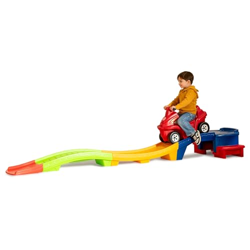 Step2 Up & Down Rapid Ride & Hide Roller Coaster Toy for Kids, Toddler Ride On Push Car, Indoor/Outdoor, 9 ft Track, 2+ Years Old