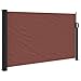 vidaXL Seitenmarkise, Wandmarkise mit PU-Beschichtung, Sichtschutz für Balkon Terrasse Garten, Windschutz Markise, Ausziehbar Braun Polyester
