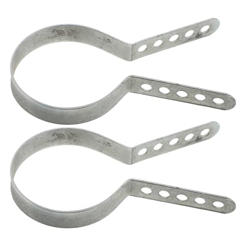 POPETPOP Abrazaderas para Silenciador de Metal, 2 Piezas, Soporte Seguro para Motos de 50 Cc y 80 Cc, Perchas Resistentes para Montaje de Escape, Accesorios para Motocicletas de Cross