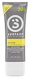 Surface Active Sunscreen Lotion | Paraben Free & Hypoallergenic Natural Sun Protection | Active Defense Formula | Sweat and Water Resistant Sun Cream