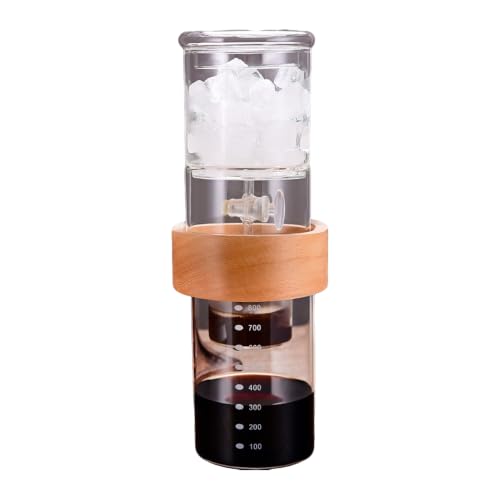 WANLWH Cold Brew Coffee Maker Glass Drip Portable Adjustable Flow Control