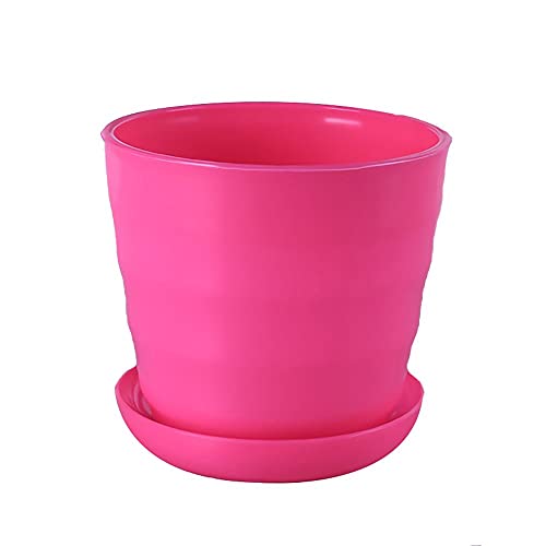 Jurhomie Plastic Home &Garden Plant Tool With Trays Green Plant Mini Basin Succulent Plant Flowerpot Flower Pot(Rose Red) #TOP4