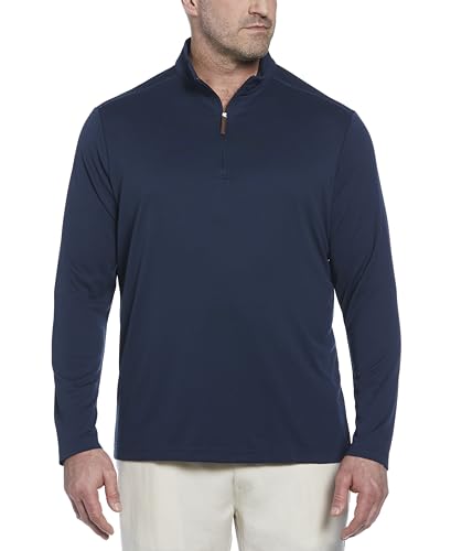 Cubavera Men's Big & Tall 1/4 Zip Ottoman Long Sleeve Sweater - Main Image