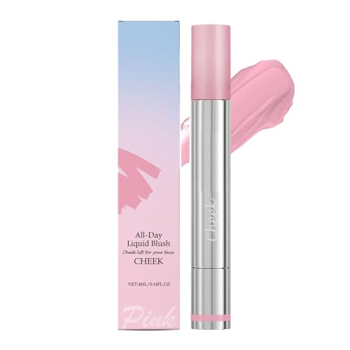 Fruusv Blendable Rouge Stick - Colorete líquido para todo el día, 10 ml, tinte ligero para mejillas construible, colorete esculpiente natural para maquillaje de belleza, hidratante y brillo de larga