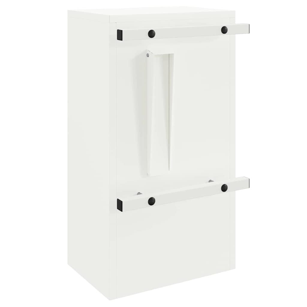 Moderno buzón de acero para exteriores con puerta y práctico almacenamiento