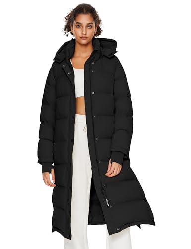 Orolay Women's Maxi Puffer Jacket Winter Warm Down Coat Casual Loose Jacket with Detachable Hood