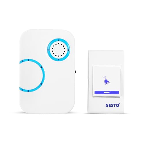 Image of Gesto Wireless Door Bell for Home - Without Wire Cordless Waterproof Door Chime With Ding Dong and 36 Melodies | 100 Feet Long Range Musical Doorbell for Home, Office, Desk,Hospitals & Hotels