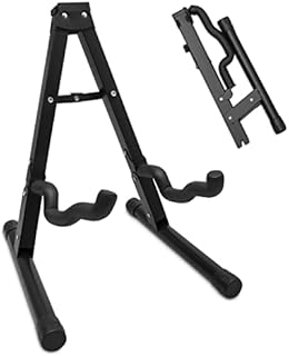 agustu Universal Folding Guitar Stand - A frame- Stainless steel- Acoustic, Electric, Bass, Classic, Travel Guitar Stand